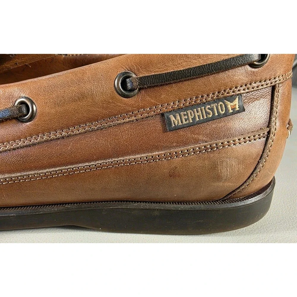 Mephisto Spinnaker Air-Relax Boat Shoes Mens 13 Brown Leather Casual Comfort
